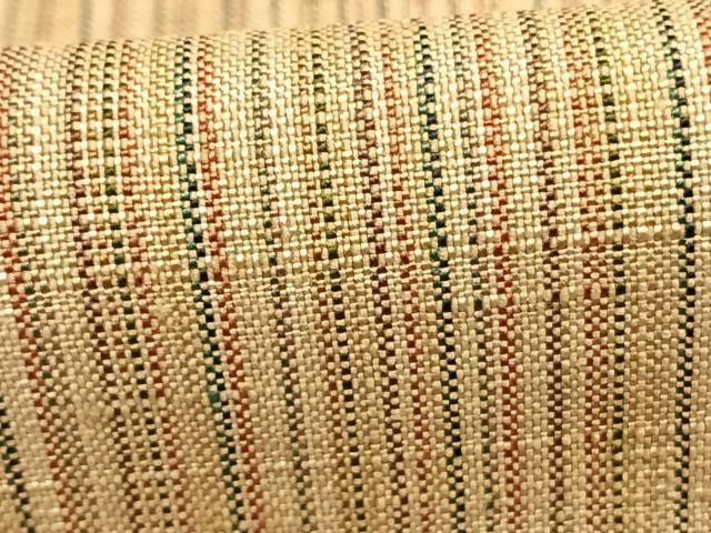 平和屋着物▽極上　紬　単衣　縞　正絹　逸品　AABE5706fy
