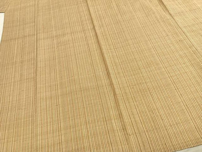 平和屋着物▽極上　紬　単衣　縞　正絹　逸品　AABE5706fy