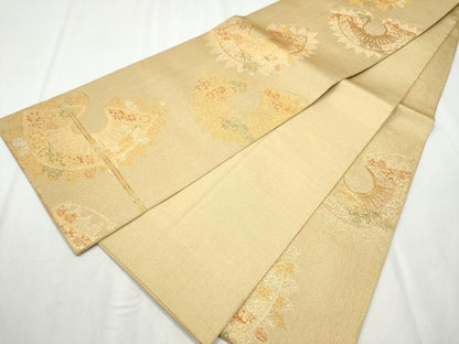 平和屋着物●西陣　紫幸織　六通柄　本袋帯　ブルボン遺影　金糸　正絹　逸品　CABB9252hy