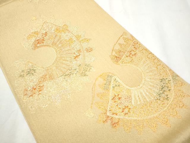 平和屋着物●西陣　紫幸織　六通柄　本袋帯　ブルボン遺影　金糸　正絹　逸品　CABB9252hy