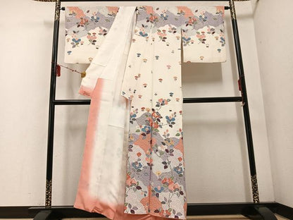 平和屋着物●訪問着　枝椿　金彩　正絹　逸品　AABF0001ph