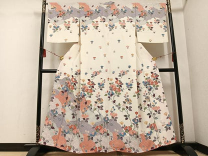 平和屋着物●訪問着　枝椿　金彩　正絹　逸品　AABF0001ph