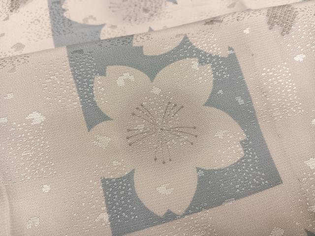平和屋着物○長襦袢 無双仕立て 市松桜文 正絹 逸品 AABF0027ph