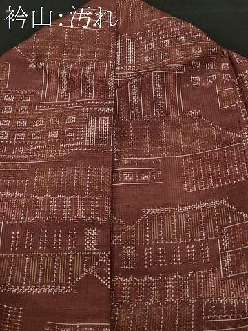 平和屋着物■上質な紬 風景文 正絹 逸品 CABA6944ev
