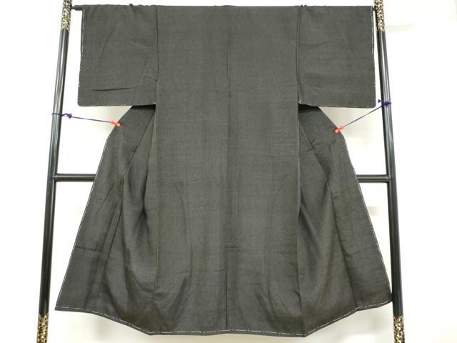 平和屋着物●男性 紬 アンサンブル 抽象文様 正絹 逸品 未使用 DABB0307ud