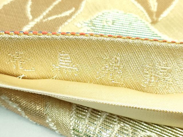 平和屋本店●極上 龍村美術織物 たつむら 六通柄袋帯 花鳥苑錦 金糸 逸品 DZAB3628kh6