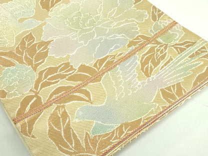 平和屋本店●極上 龍村美術織物 たつむら 六通柄袋帯 花鳥苑錦 金糸 逸品 DZAB3628kh6
