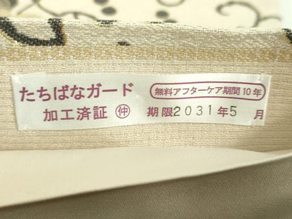 平和屋着物●極上　六通柄袋帯　葡萄蔦の葉文　金糸　逸品　DZAB3688kh6