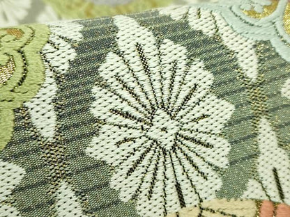 平和屋着物●極上　六通柄袋帯　唐織　花丸文　金糸　逸品　DZAB3674kh6
