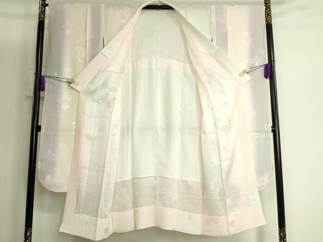 平和屋着物●振袖用長襦袢　無双仕立て　舞蝶花地紋　暈し染め　逸品　DZAB3697kh6