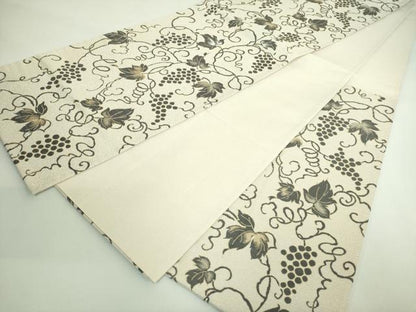 平和屋着物●極上　六通柄袋帯　葡萄蔦の葉文　金糸　逸品　DZAB3688kh6