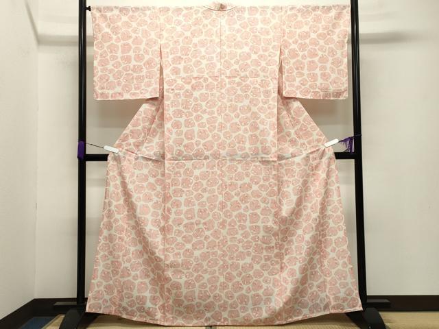 平和屋着物＊夏物 小紋 絽 草木文 正絹 逸品 未使用 CABB0121gh