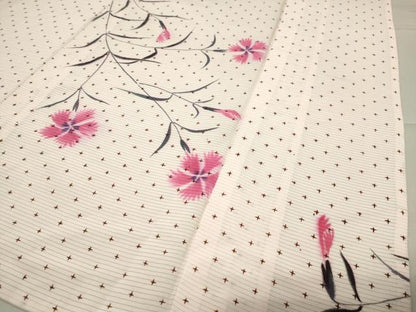 平和屋着物＊夏物 訪問着 絽 草花文 正絹 逸品 CABB0131gh