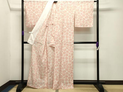 平和屋着物＊夏物 小紋 絽 草木文 正絹 逸品 未使用 CABB0121gh