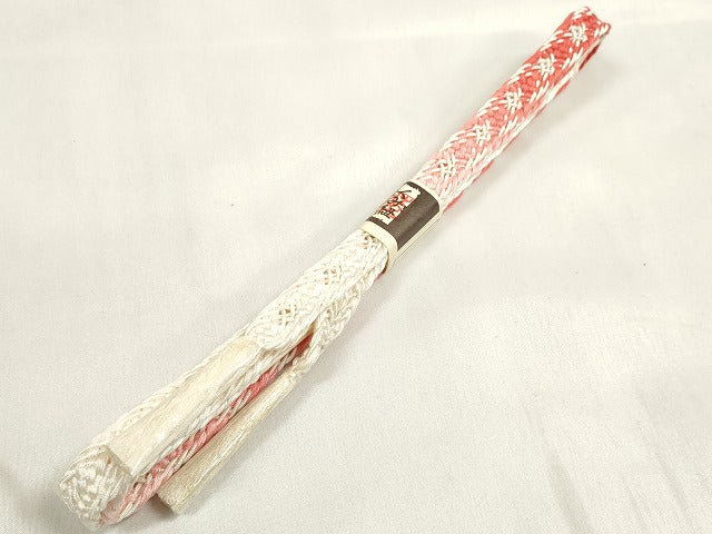 平和屋着物＊夏物　和装小物　帯締め・帯揚げセット　絽　柄絞り　流水文　組紐　逸品　未使用　DABA7543zzz