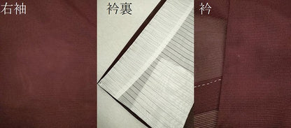 平和屋着物＊夏物 色無地 絽 黒檀色 洗える着物 CABB9684ze
