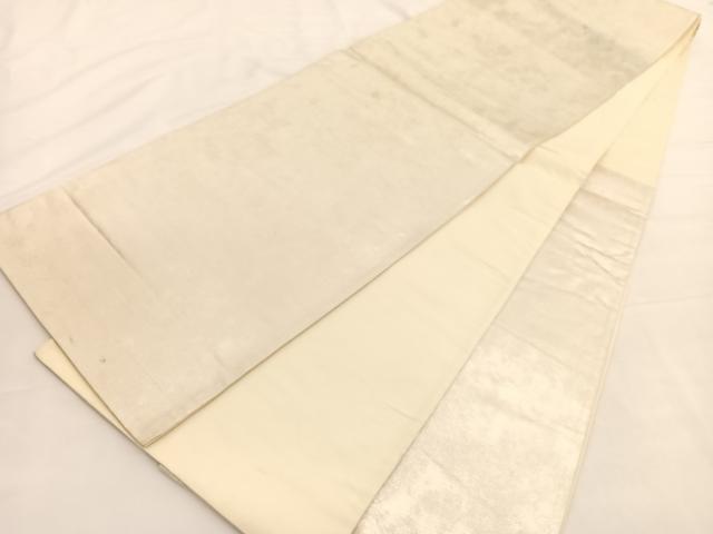 平和屋着物◎六通柄袋帯 秀洛 銀糸 正絹 逸品 BAAW3219hv