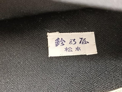 平和屋着物◎六通柄袋帯　唐織　松皮菱鴛鴦文　黒地　金銀糸　鈴乃屋扱い　正絹　逸品　BAAW3361hv