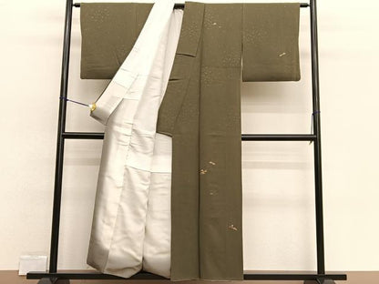平和屋着物▼訪問着　駒刺繍　束ね熨斗松竹梅　正絹　逸品　BAAW3398hv