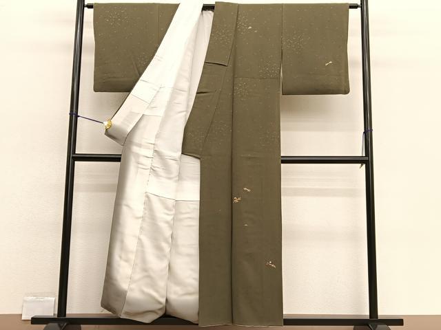 平和屋着物▼訪問着　駒刺繍　束ね熨斗松竹梅　正絹　逸品　BAAW3398hv