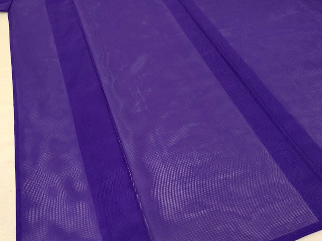 平和屋着物＊夏物　男性　色無地　絽　深紫色　洗える着物　AABE8975jd