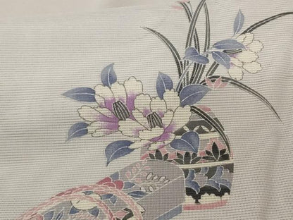平和屋着物＊夏物 訪問着 絽 飾花文 洗える着物 AABE8984jd