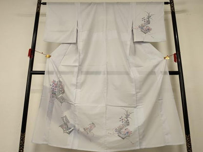 平和屋着物＊夏物 訪問着 絽 飾花文 洗える着物 AABE8984jd