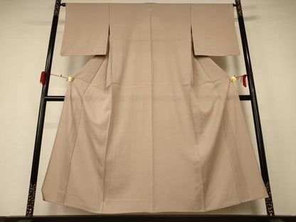 平和屋着物＊夏物 色無地 絽 白茶色 正絹 逸品 AABE9015jd