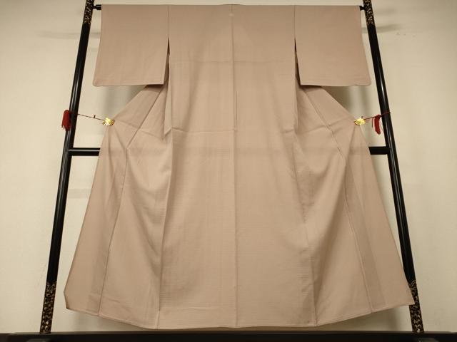 平和屋着物＊夏物 色無地 絽 白茶色 正絹 逸品 AABE9015jd