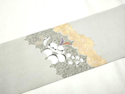 平和屋着物●内山晴祥 九寸名古屋帯 辻が花 金彩 鬼しぼ縮緬 正絹 逸品 CABB9508hy