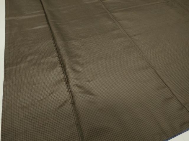 平和屋着物●男性 紬 格子 正絹 逸品 DABA4423az