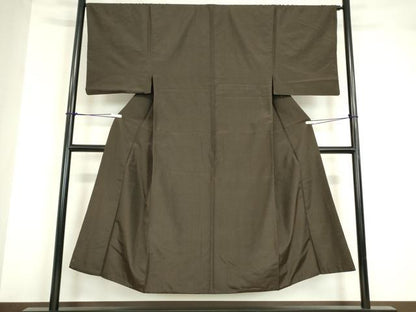 平和屋着物●男性 紬 格子 正絹 逸品 DABA4423az