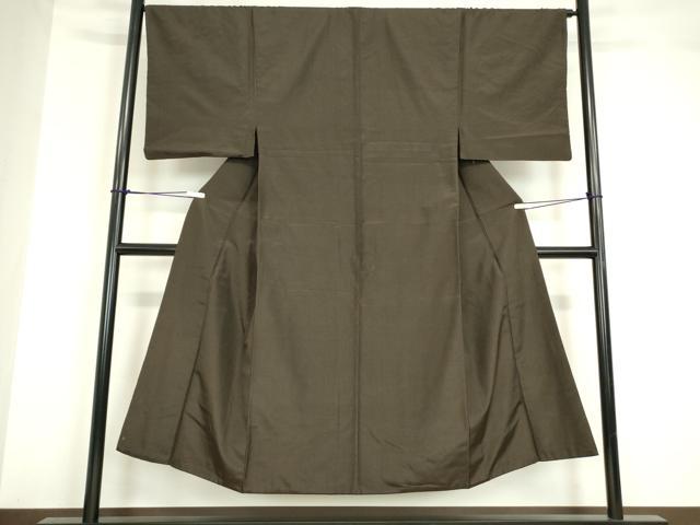 平和屋着物●男性 紬 格子 正絹 逸品 DABA4423az