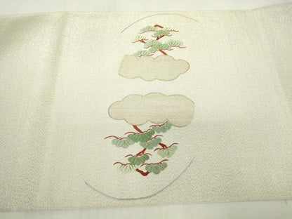 平和屋着物▼綴れ　太鼓柄袋帯　総刺繍　山車　金銀糸　正絹　逸品　DABA4433az