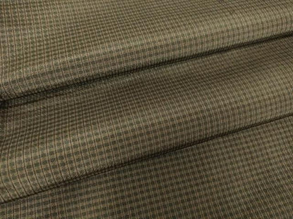 平和屋着物●男性 紬 格子 正絹 逸品 DABA4423az