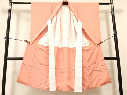 平和屋着物[]七五三　女の子　７歳　祝着　四つ身　一斤染色　逸品　DABA3667ma