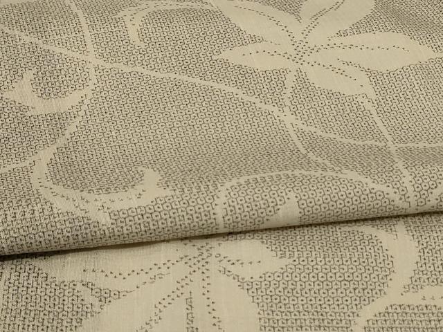 平和屋着物＊夏物　本塩沢　夏塩沢　90亀甲　唐草文　正絹　逸品　AABE9022jd
