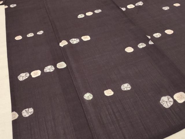 平和屋着物＊夏物 小紋 紗 丸文 洗える着物 AABE9036jd