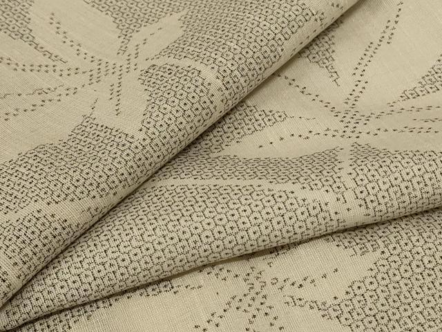平和屋着物＊夏物　本塩沢　夏塩沢　90亀甲　唐草文　正絹　逸品　AABE9022jd