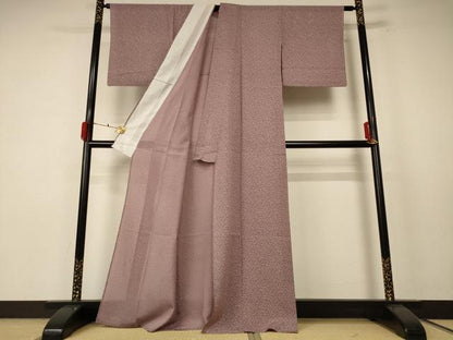 平和屋着物＊夏物 小紋 絽 葉づくし 正絹 逸品 AABE9019jd