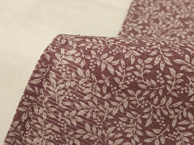 平和屋着物＊夏物 小紋 絽 葉づくし 正絹 逸品 AABE9019jd