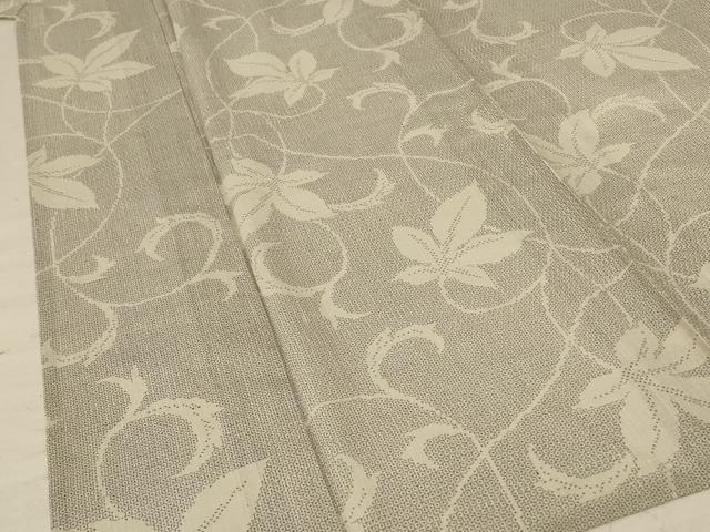 平和屋着物＊夏物　本塩沢　夏塩沢　90亀甲　唐草文　正絹　逸品　AABE9022jd