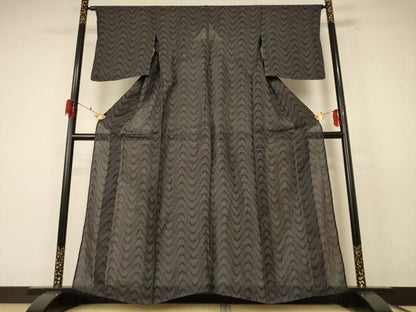平和屋着物＊夏物 石川県指定無形文化財 能登上布 本麻手織上布 変わり縞 麻 逸品 AABF1586jd