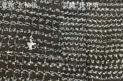 平和屋着物●男性 紬 アンサンブル 霞文 正絹 逸品 AABF0276fy