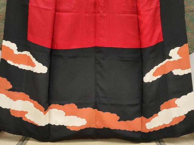 平和屋本店●極上 アンティーク 大正ロマン 中国三大刺繍 相良刺繍 振袖 飛鶴立波文 金彩 逸品 CYAA4434s6