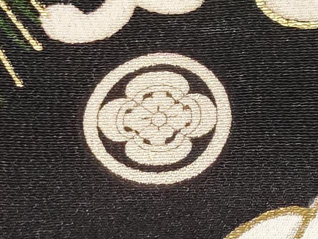 平和屋本店●極上 アンティーク 大正ロマン 中国三大刺繍 相良刺繍 振袖 駒刺繍 飛鶴枝松文 金彩 逸品 CYAA4435s6