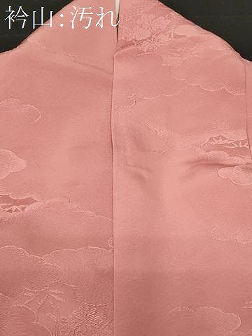 平和屋着物■上質な色無地 雲重ね枝花地紋 薄紅梅色 正絹 逸品 CABA7216ev