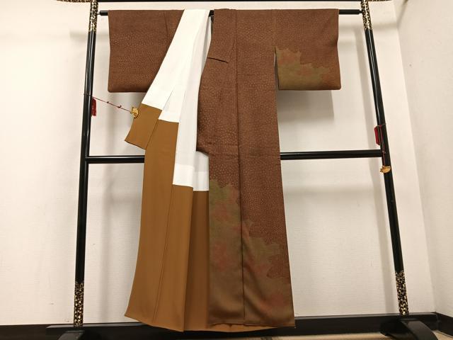 平和屋着物■訪問着 樹林シルエット 正絹 逸品 AABF1702ph
