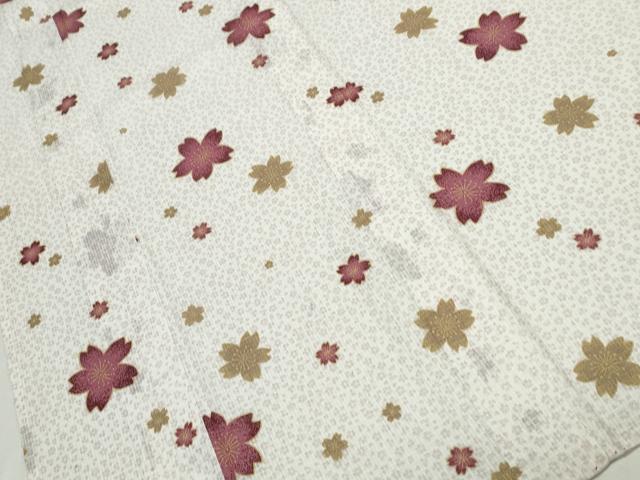 平和屋着物∴夏物 浴衣 綿紅梅 舞桜 伊勢丹扱い 綿 逸品 CABB6557ng