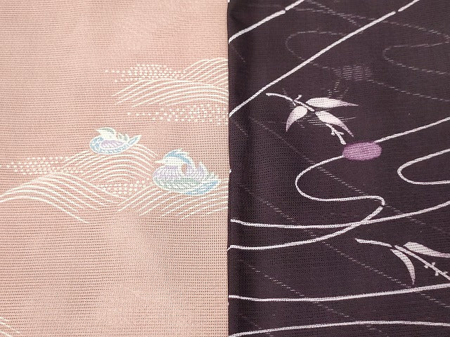 平和屋本店□夏物 小紋 絽 紗 洗える着物 まとめて20点 鶴 鴛鴦